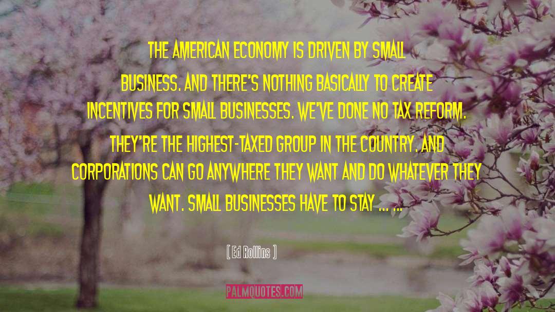 Ed Rollins Quotes: The American economy is driven