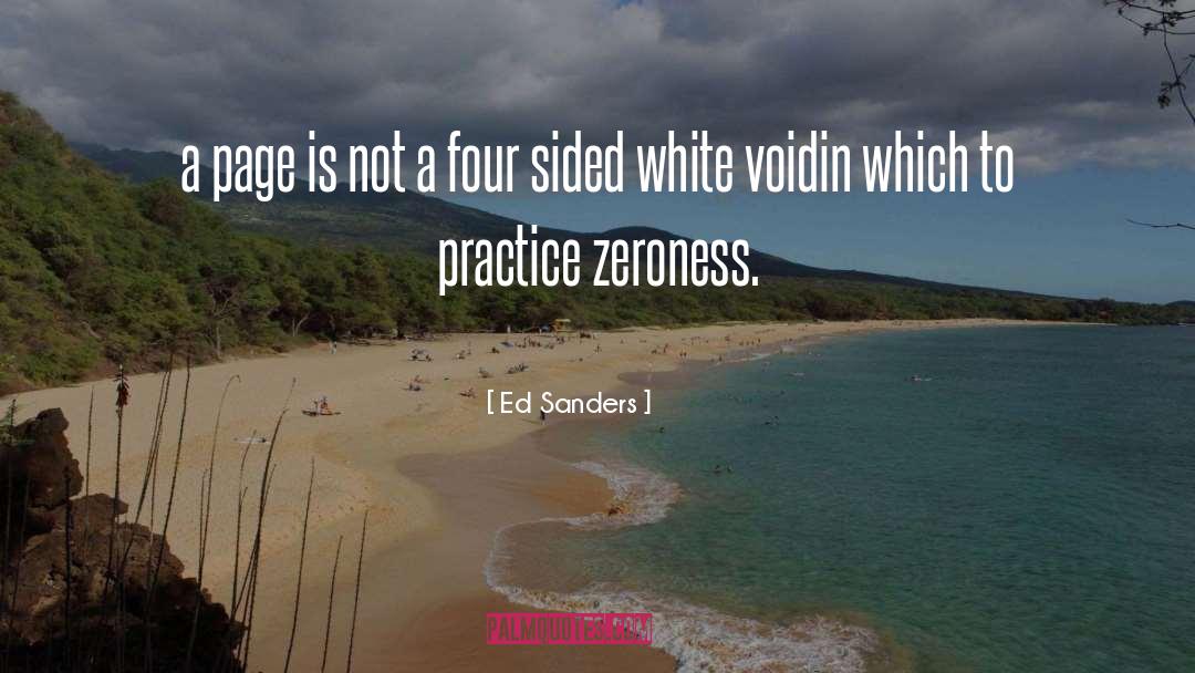 Ed Sanders Quotes: a page is not a