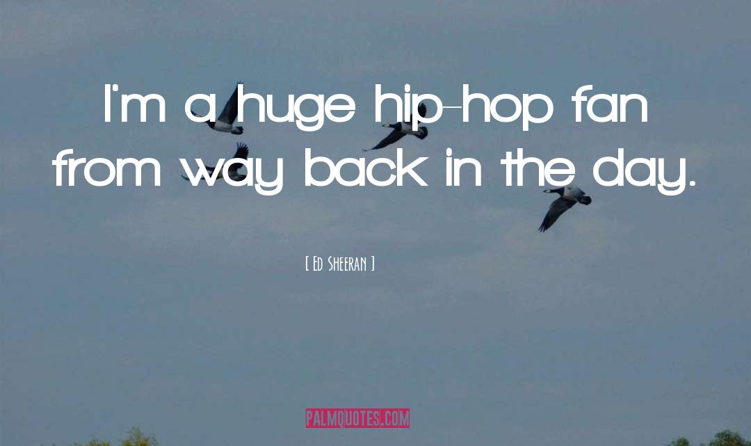 Ed Sheeran Quotes: I'm a huge hip-hop fan