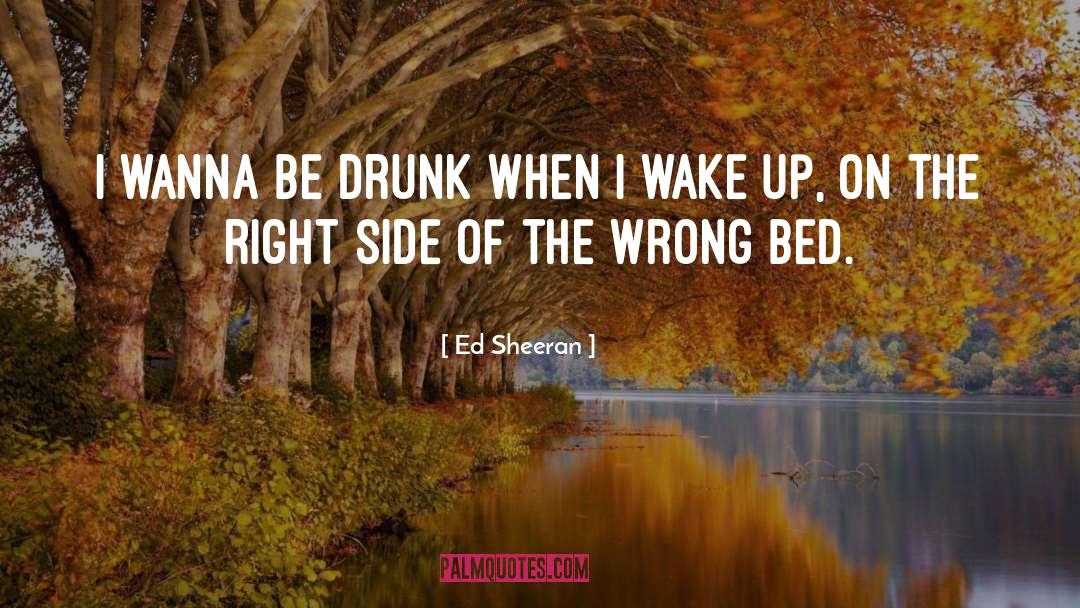 Ed Sheeran Quotes: I wanna be drunk when
