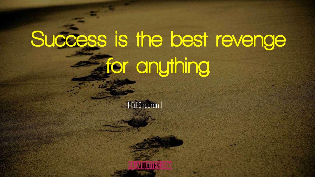 Ed Sheeran Quotes: Success is the best revenge