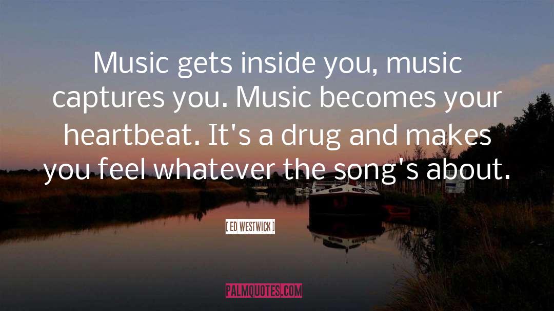 Ed Westwick Quotes: Music gets inside you, music