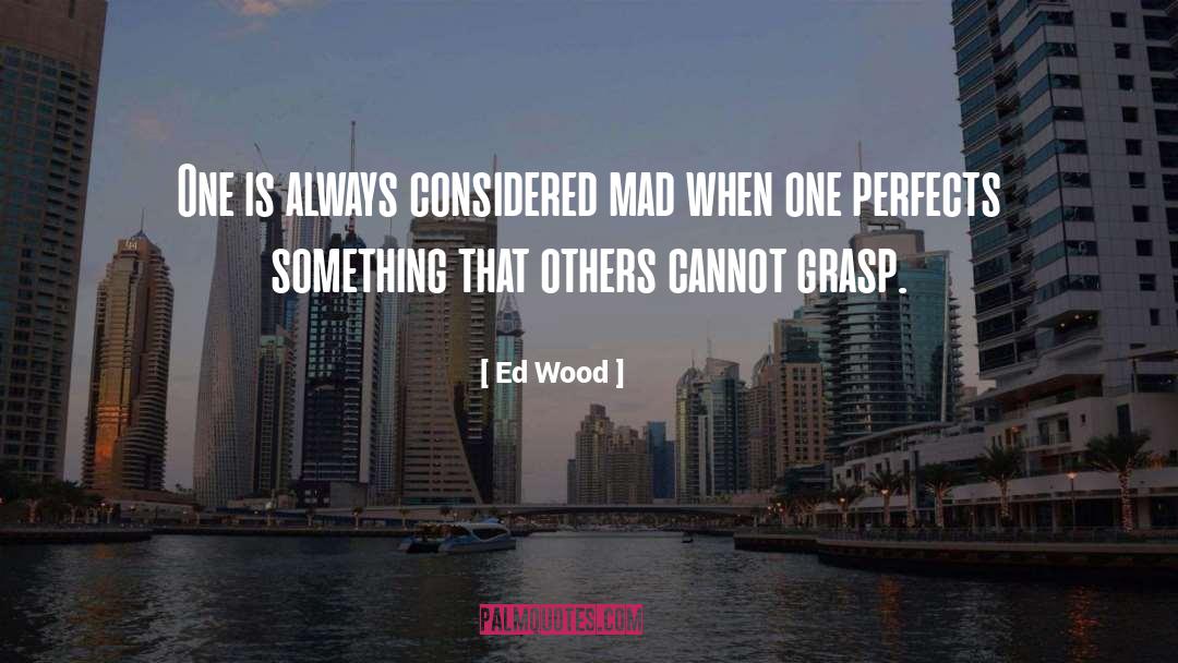 Ed Wood Quotes: One is always considered mad