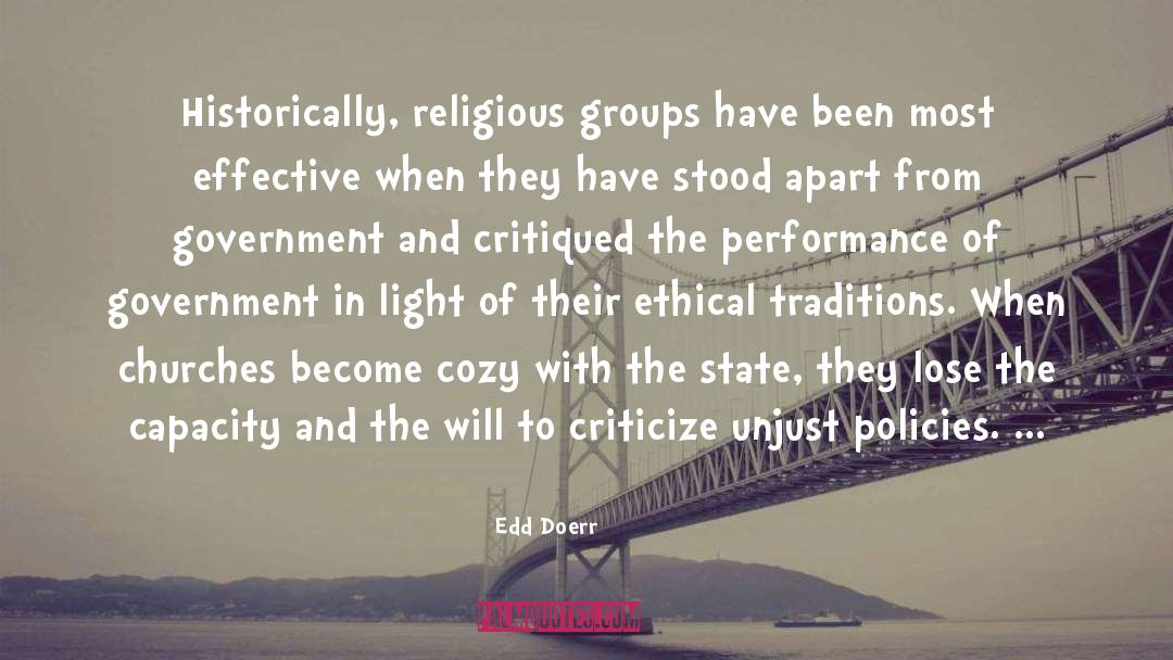 Edd Doerr Quotes: Historically, religious groups have been