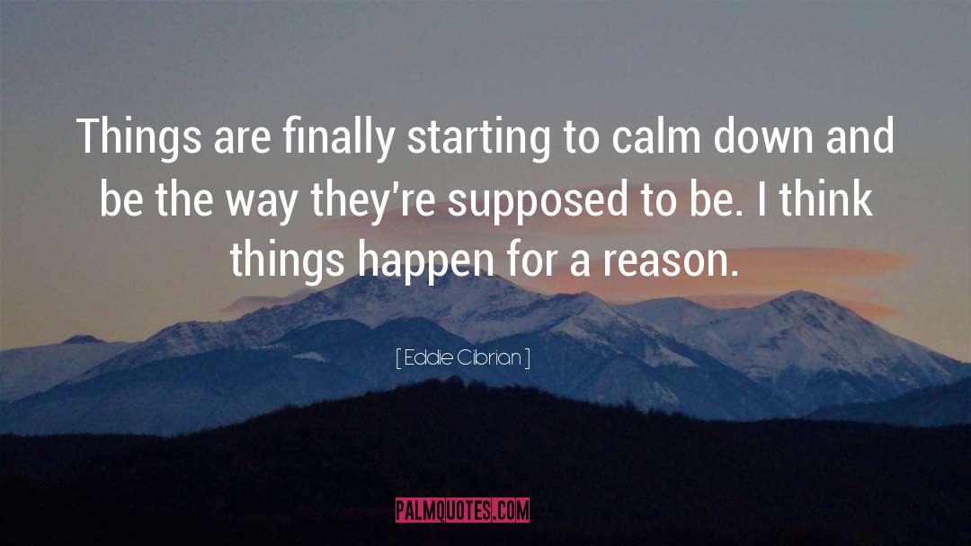 Eddie Cibrian Quotes: Things are finally starting to