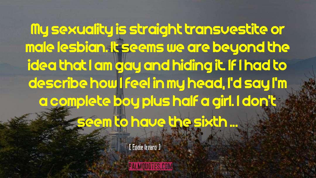 Eddie Izzard Quotes: My sexuality is straight transvestite