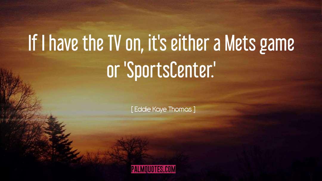 Eddie Kaye Thomas Quotes: If I have the TV