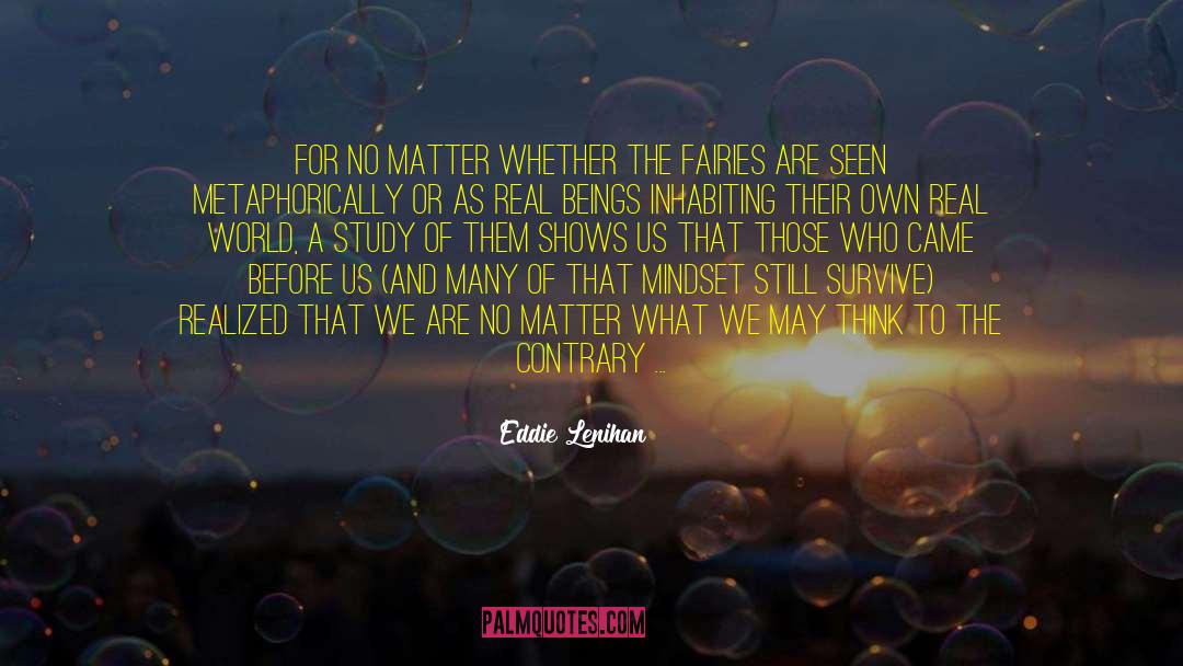 Eddie Lenihan Quotes: For no matter whether the