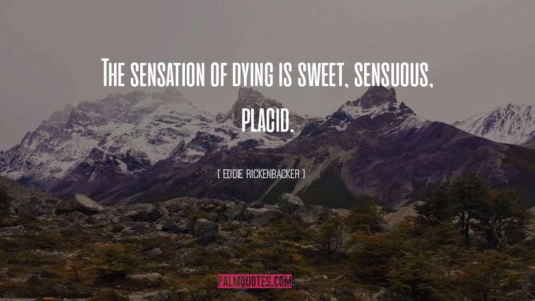 Eddie Rickenbacker Quotes: The sensation of dying is