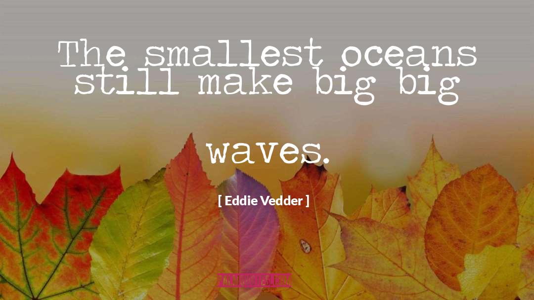 Eddie Vedder Quotes: The smallest oceans still make