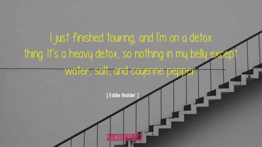 Eddie Vedder Quotes: I just finished touring, and