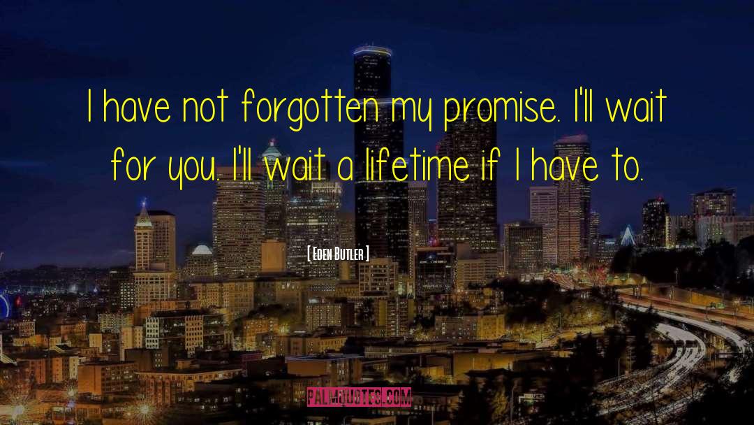 Eden Butler Quotes: I have not forgotten my