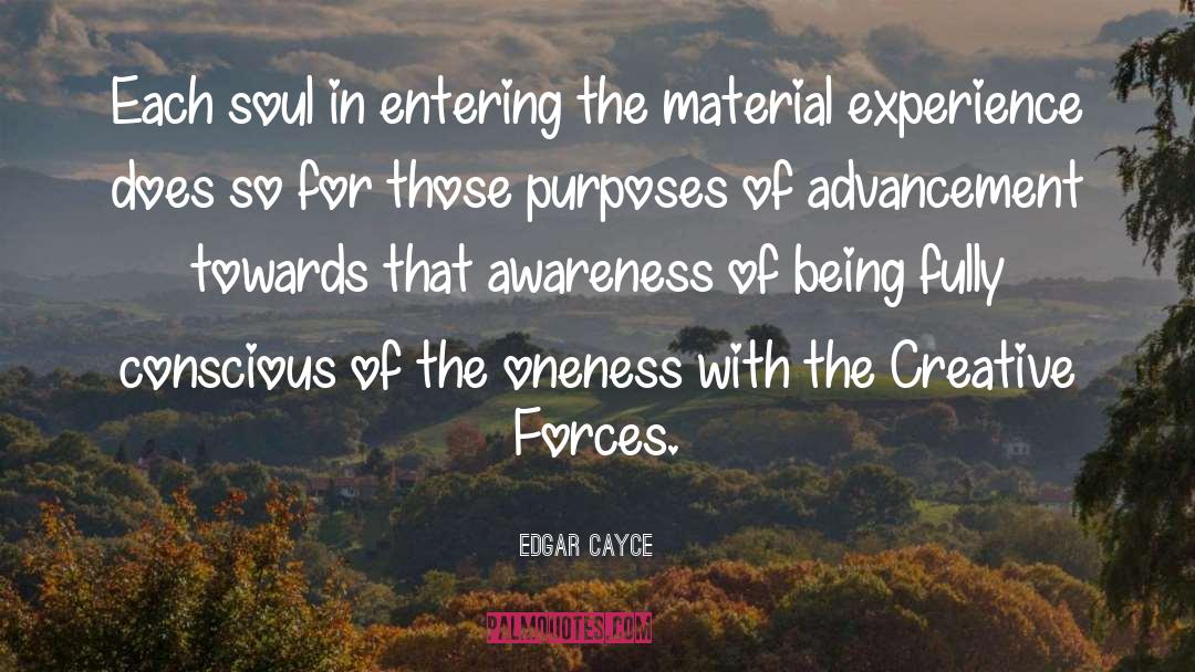 Edgar Cayce Quotes: Each soul in entering the