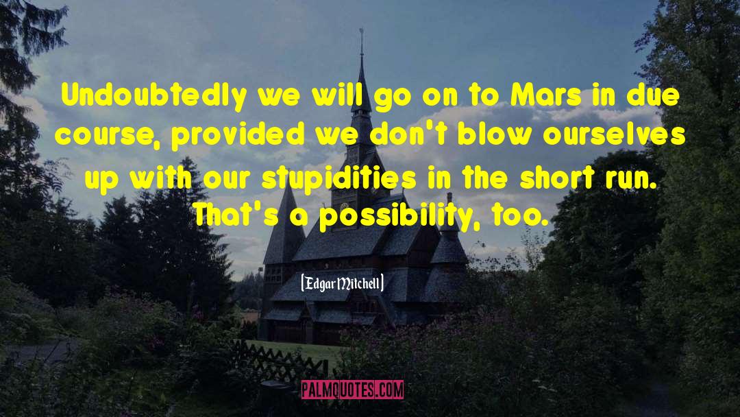 Edgar Mitchell Quotes: Undoubtedly we will go on