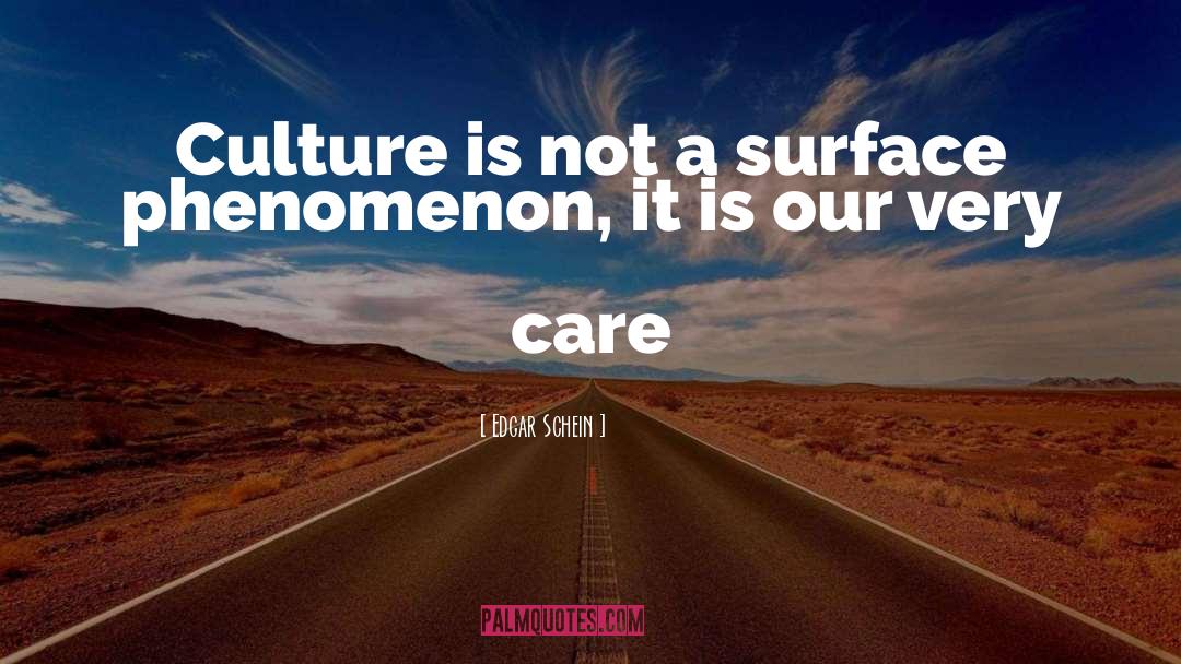 Edgar Schein Quotes: Culture is not a surface