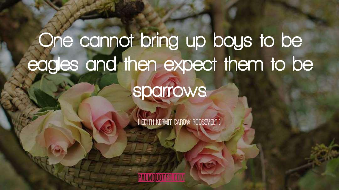 Edith Kermit Carow Roosevelt Quotes: One cannot bring up boys
