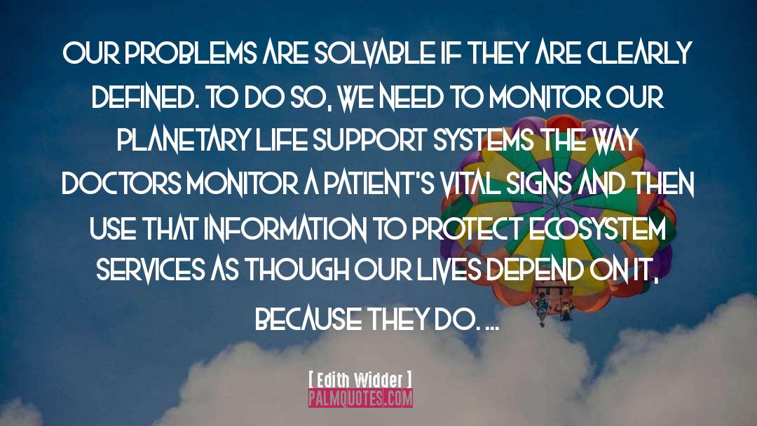 Edith Widder Quotes: Our problems are solvable if