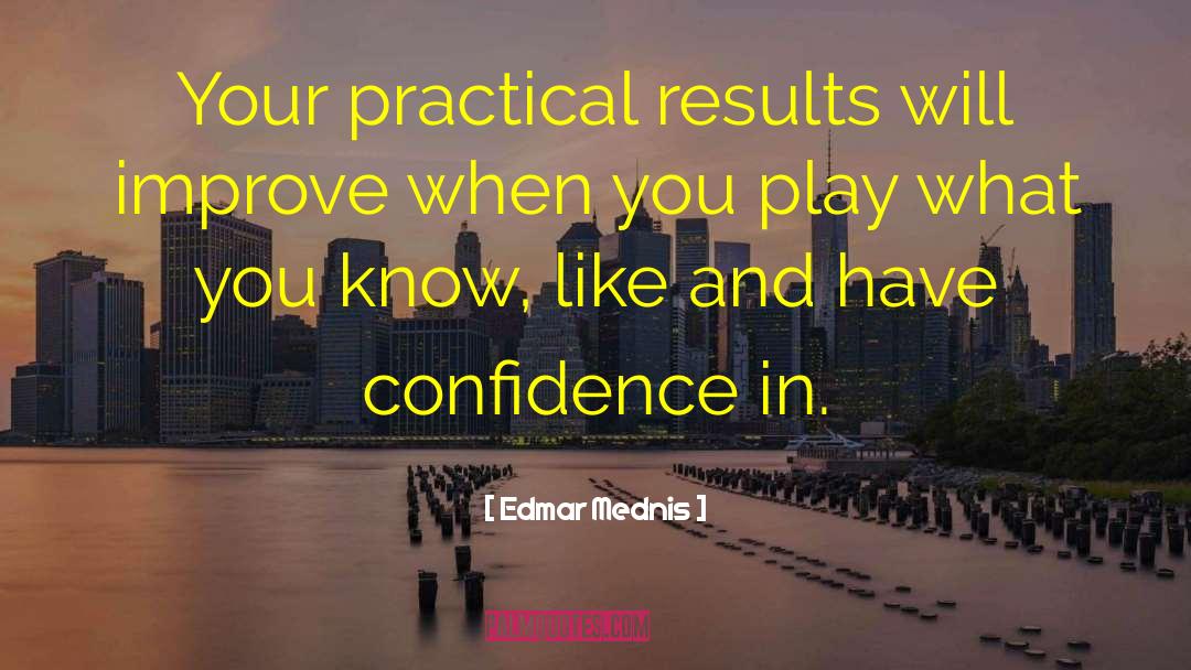 Edmar Mednis Quotes: Your practical results will improve