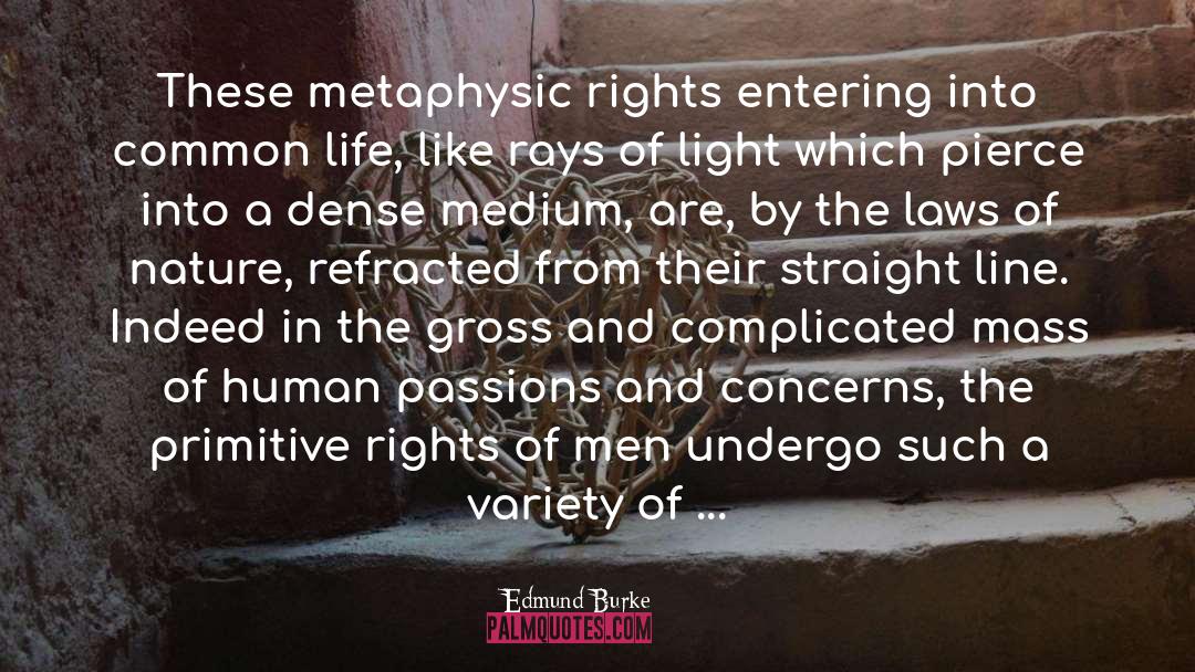 Edmund Burke Quotes: These metaphysic rights entering into