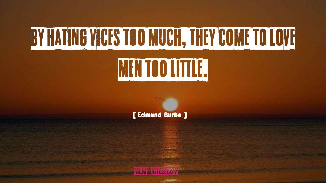 Edmund Burke Quotes: By hating vices too much,
