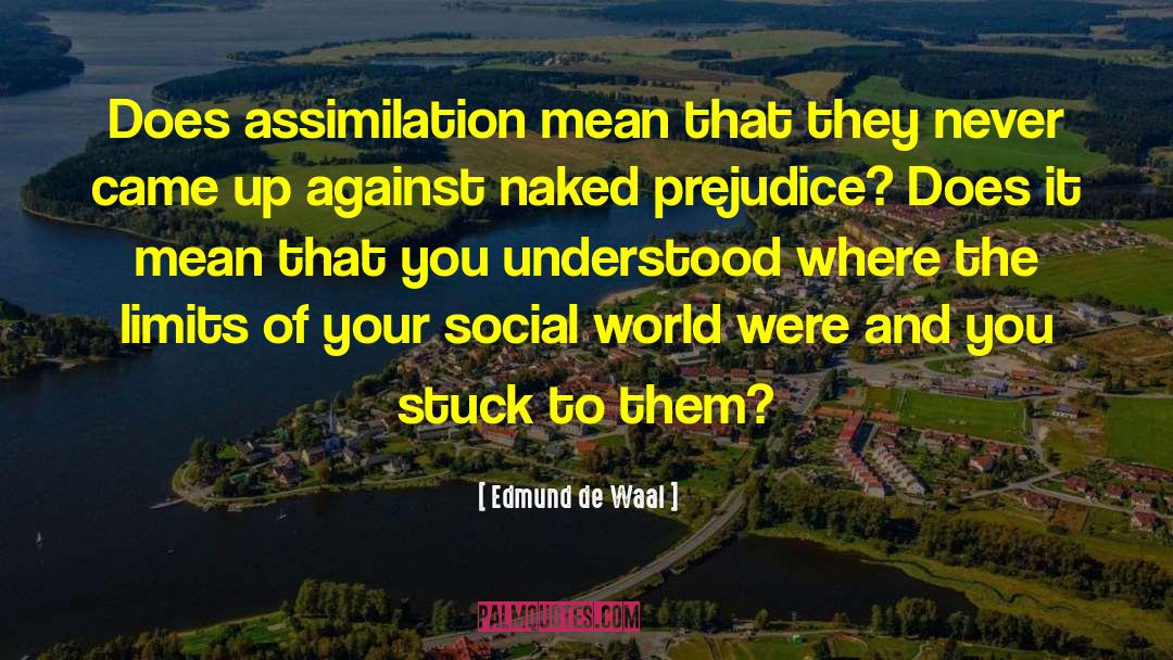 Edmund De Waal Quotes: Does assimilation mean that they
