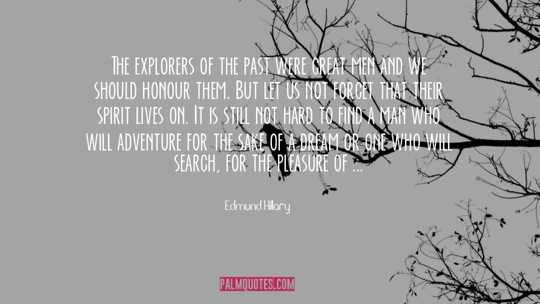 Edmund Hillary Quotes: The explorers of the past