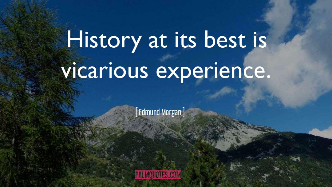 Edmund Morgan Quotes: History at its best is