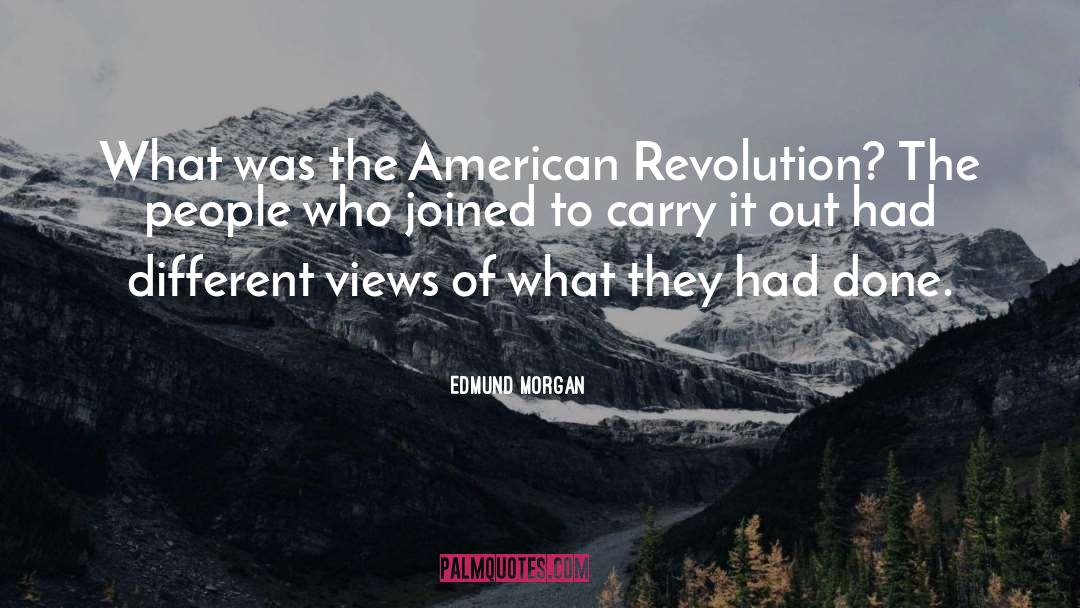 Edmund Morgan Quotes: What was the American Revolution?