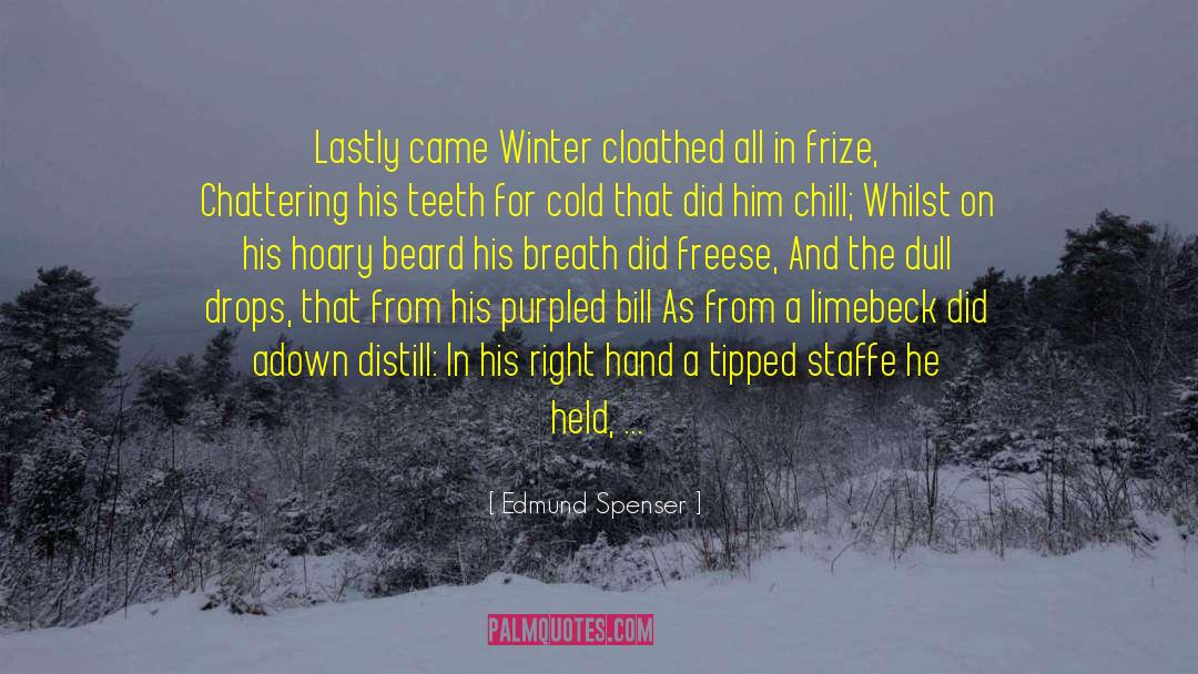 Edmund Spenser Quotes: Lastly came Winter cloathed all