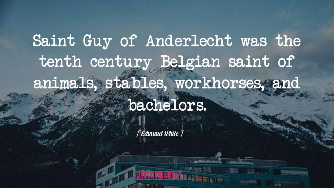 Edmund White Quotes: Saint Guy of Anderlecht was