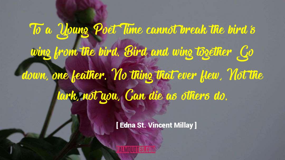 Edna St. Vincent Millay Quotes: To a Young Poet Time