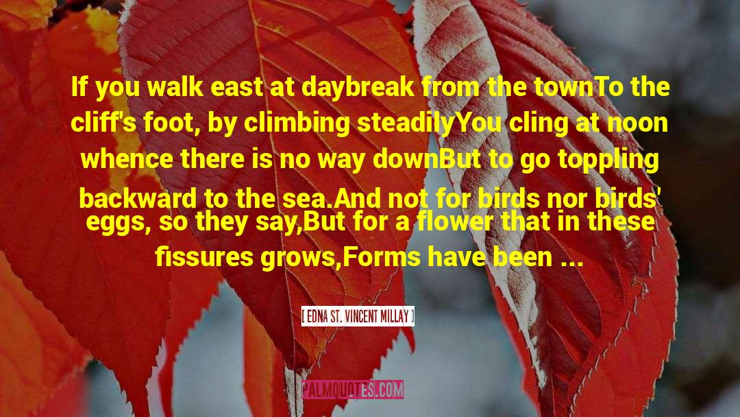 Edna St. Vincent Millay Quotes: If you walk east at