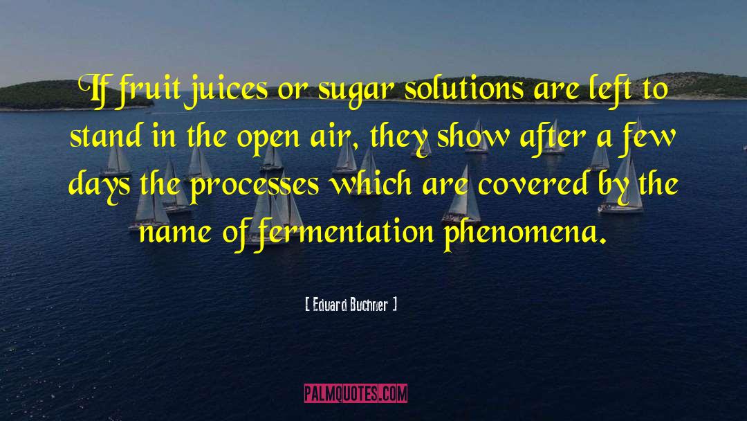 Eduard Buchner Quotes: If fruit juices or sugar