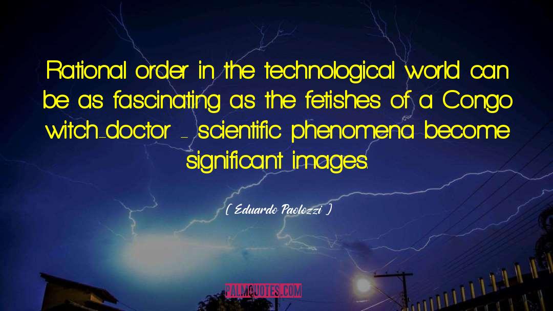 Eduardo Paolozzi Quotes: Rational order in the technological