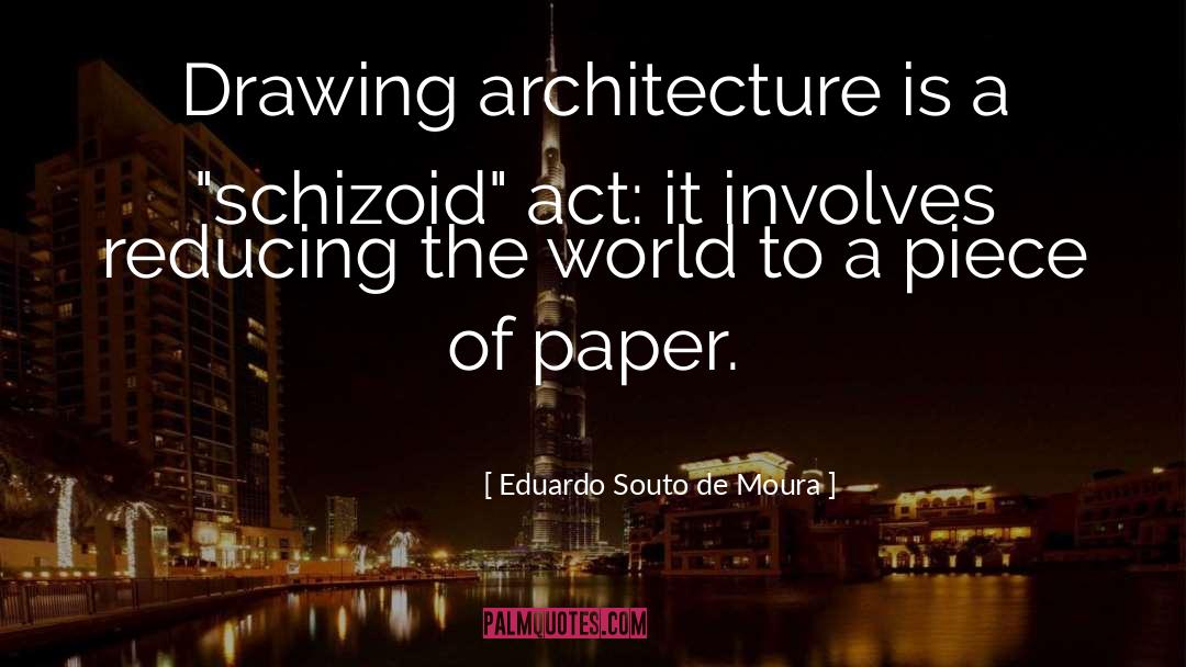 Eduardo Souto De Moura Quotes: Drawing architecture is a 