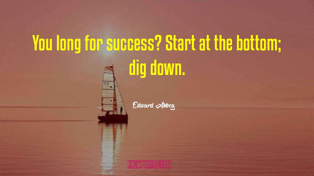 Edward Abbey Quotes: You long for success? Start