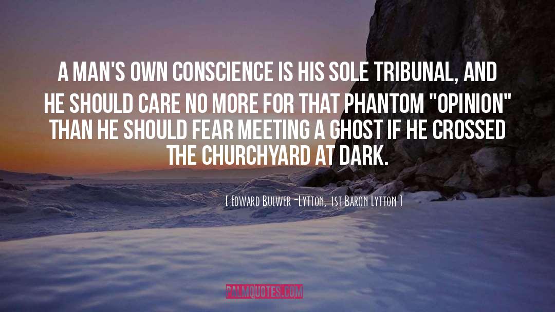 Edward Bulwer-Lytton, 1st Baron Lytton Quotes: A man's own conscience is