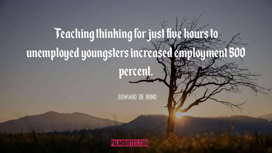 Edward De Bono Quotes: Teaching thinking for just five