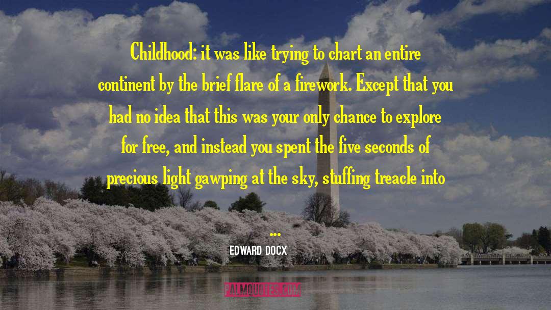 Edward Docx Quotes: Childhood: it was like trying