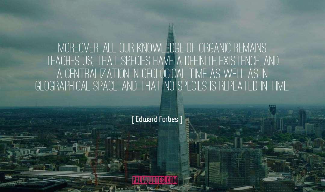 Edward Forbes Quotes: Moreover, all our knowledge of