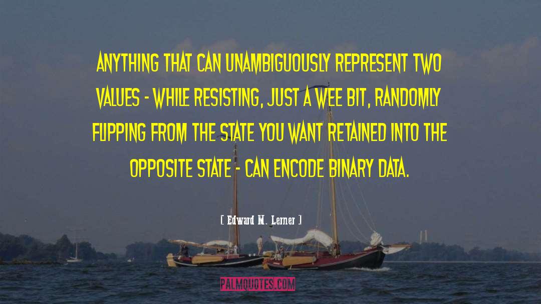 Edward M. Lerner Quotes: Anything that can unambiguously represent