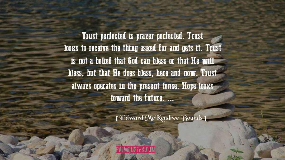 Edward McKendree Bounds Quotes: Trust perfected is prayer perfected.