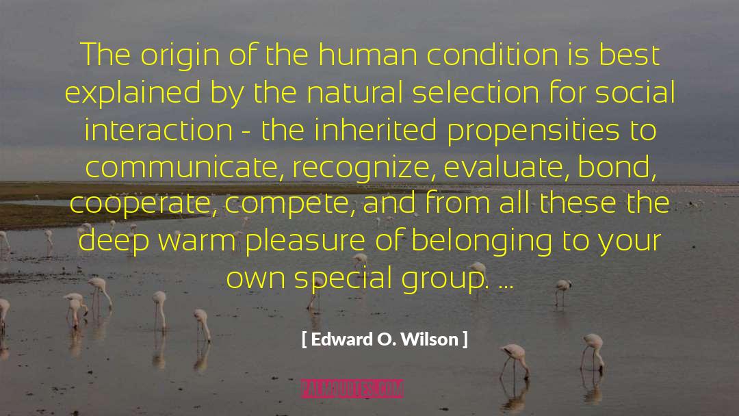 Edward O. Wilson Quotes: The origin of the human