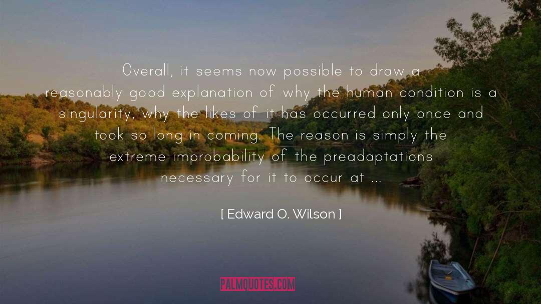Edward O. Wilson Quotes: Overall, it seems now possible