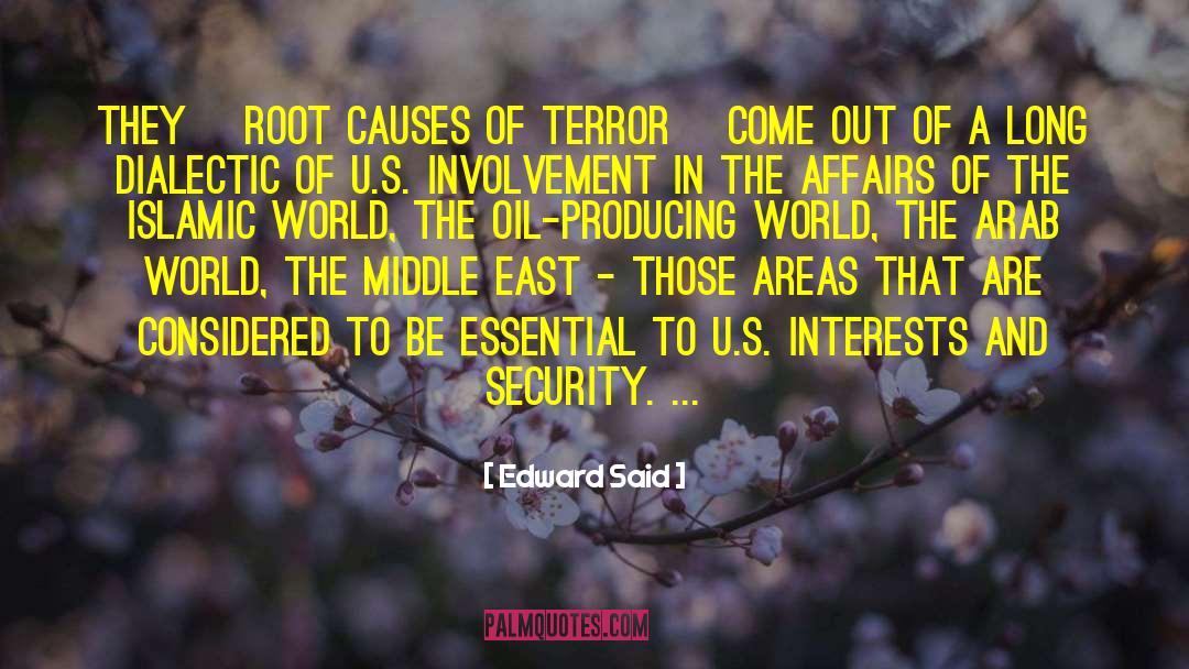 Edward Said Quotes: They [root causes of terror]