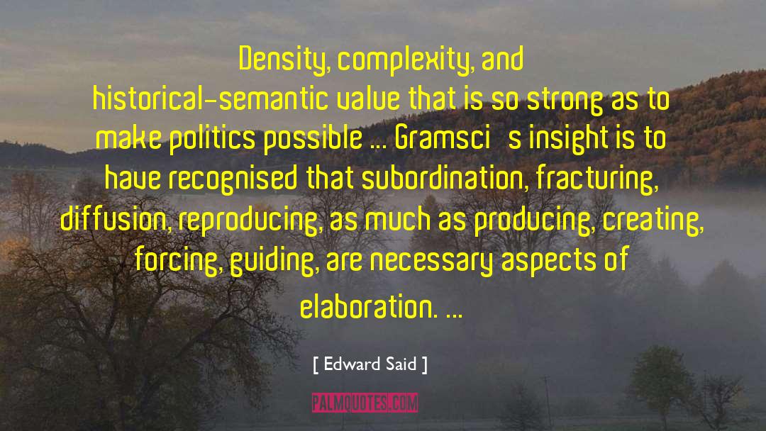 Edward Said Quotes: Density, complexity, and historical-semantic value