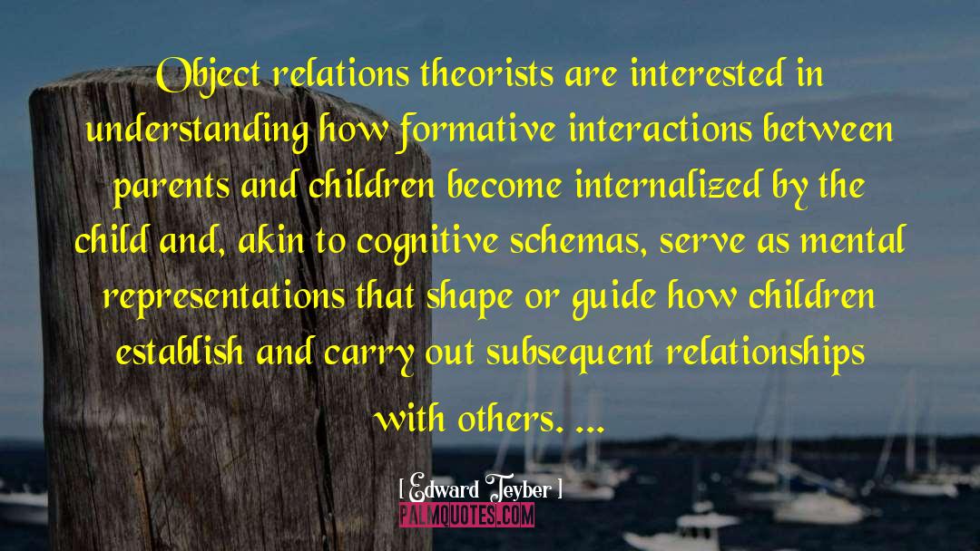 Edward Teyber Quotes: Object relations theorists are interested