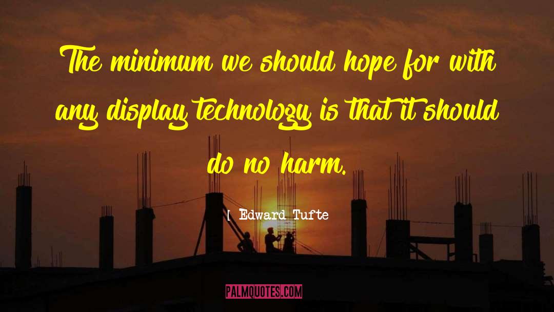 Edward Tufte Quotes: The minimum we should hope