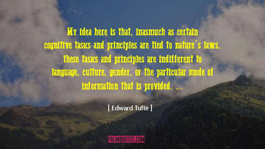 Edward Tufte Quotes: My idea here is that,