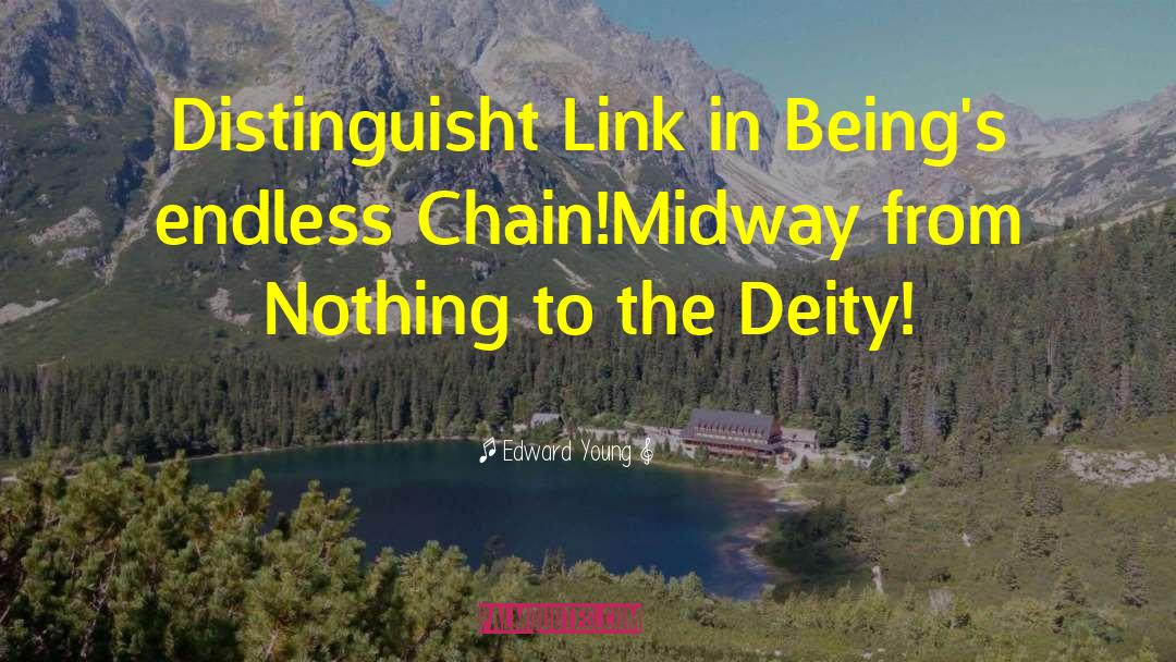 Edward Young Quotes: Distinguisht Link in Being's endless